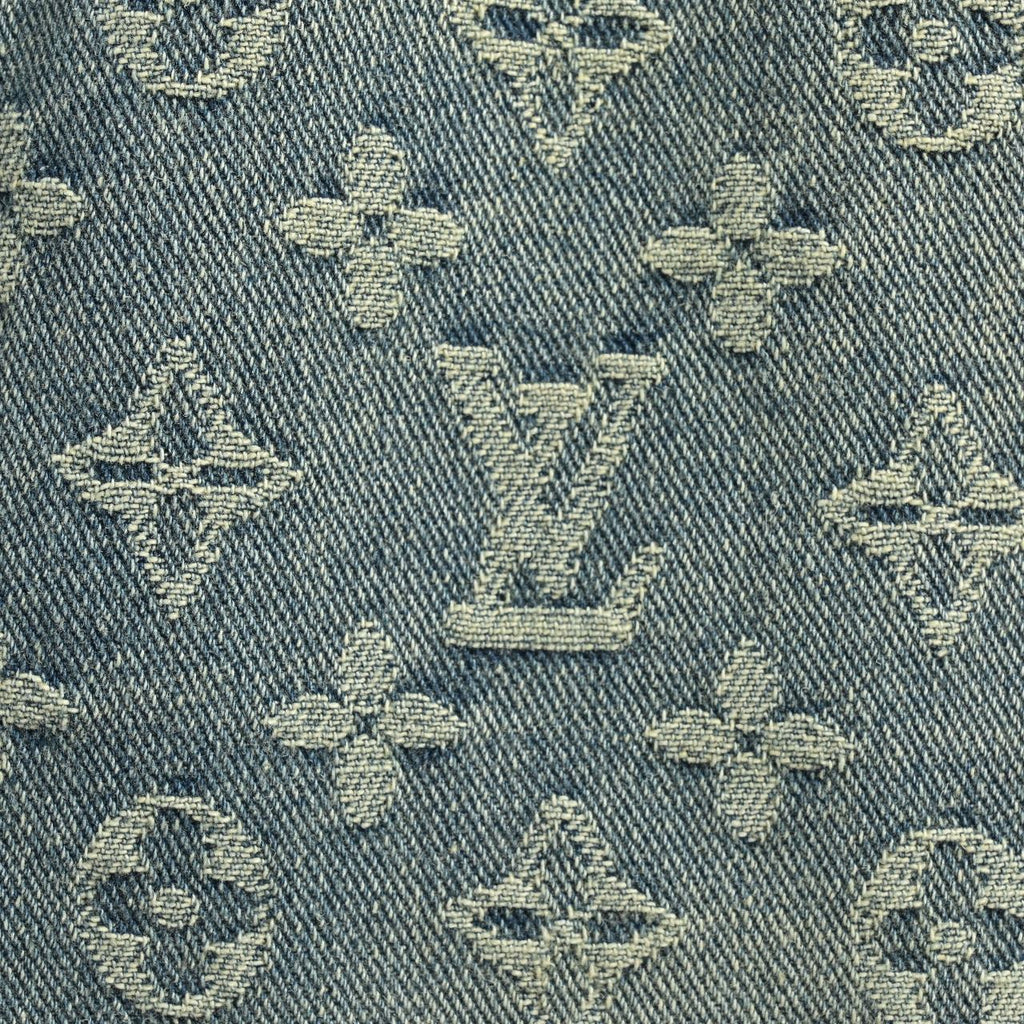 Louis Vuitton All-Over Jacquard Washed Denim Straight-Leg Jeans