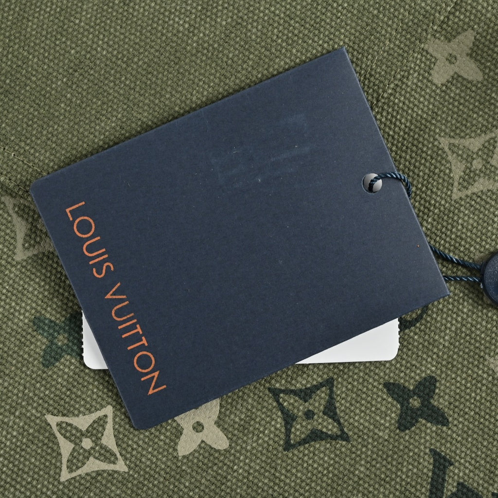 Louis Vuitton Green All-Over Print Colorblock Utility Shirt Jacket