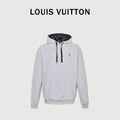Louis Vuitton Light Gray Monogram-Lined Hooded Sweatshirt