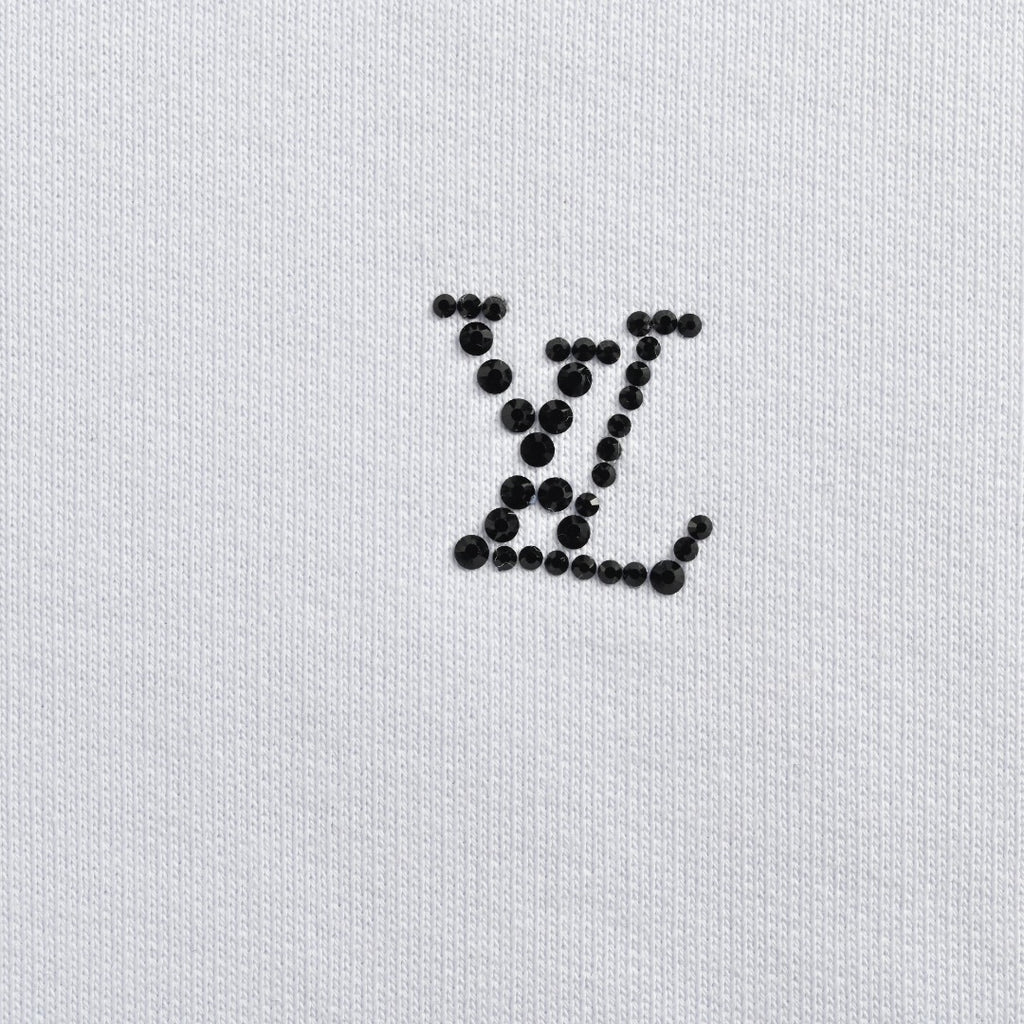 Louis Vuitton Light Gray Monogram-Lined Hooded Sweatshirt
