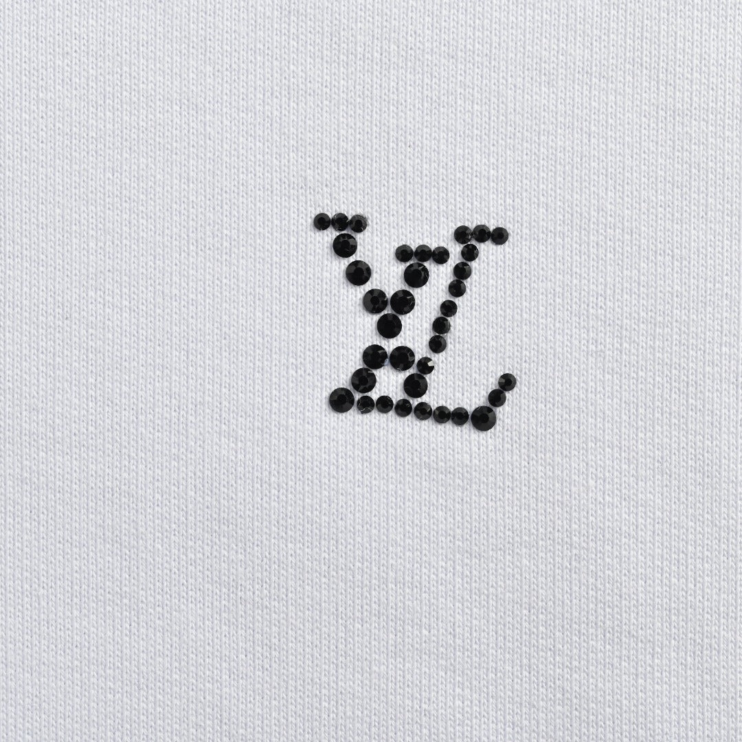 Louis Vuitton Light Gray Monogram-Lined Hooded Sweatshirt