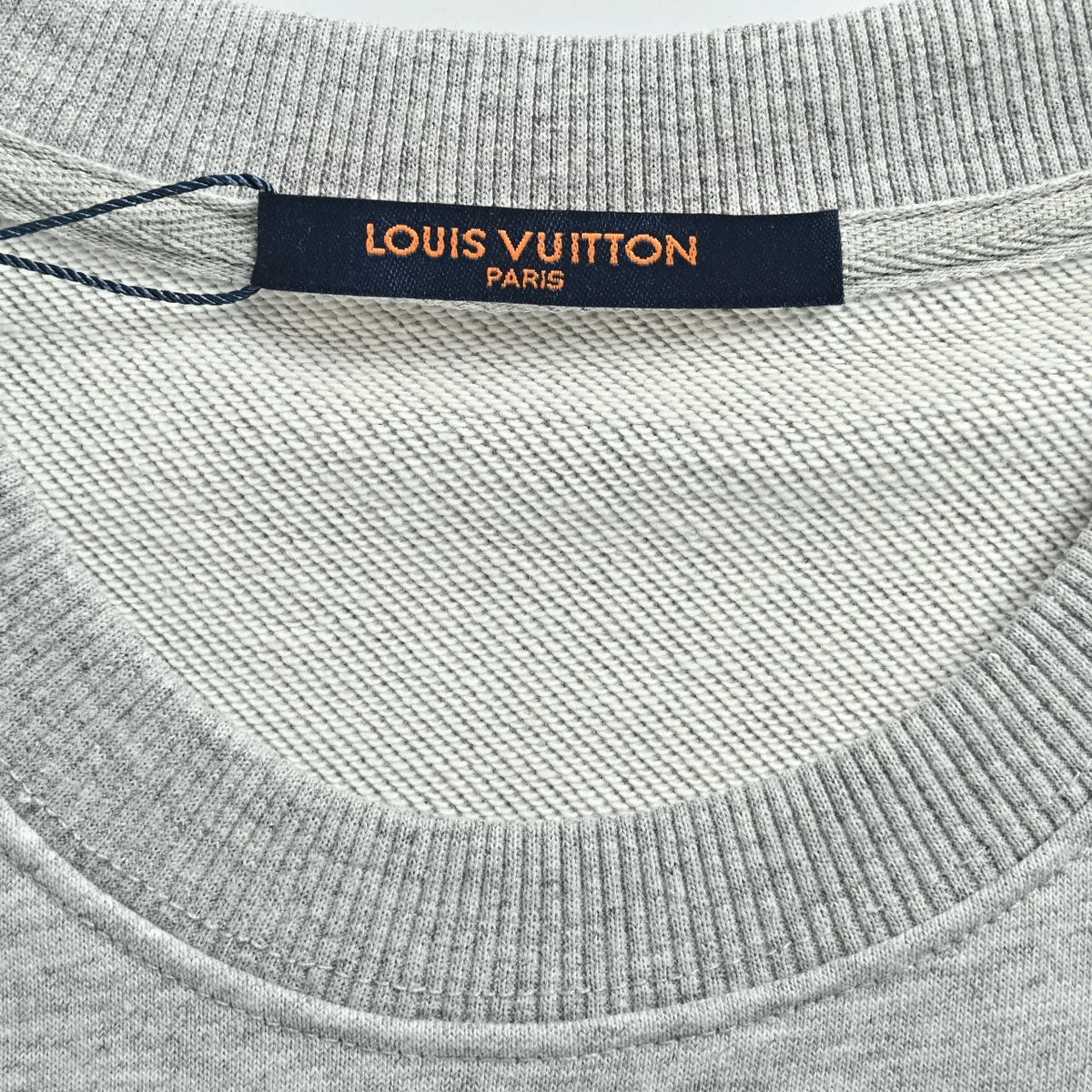 Louis Vuitton 2026 Spring/Summer Gray Crewneck Sweatshirt with Fishing Boat Embroidery