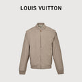 Louis Vuitton 2025 Fall/Winter Khaki Wool Zip Jacket with Fold-Over Collar