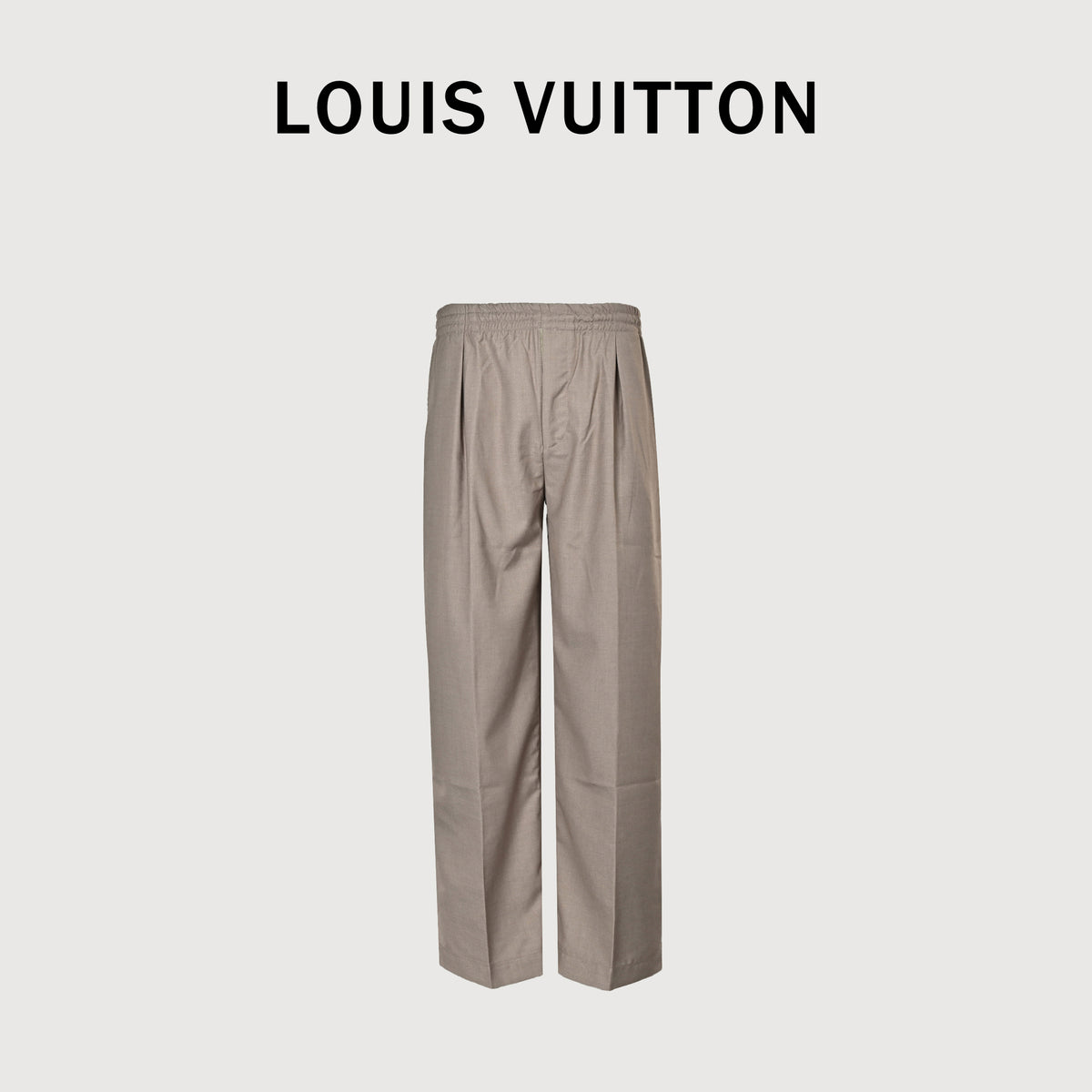 Louis Vuitton 2025 Spring/Summer Khaki Wool Casual Trousers