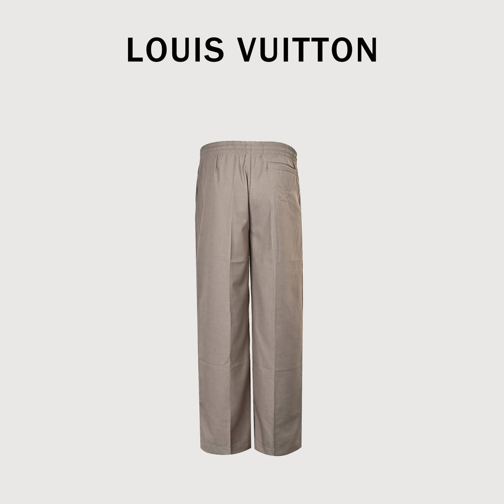 Louis Vuitton 2025 Spring/Summer Khaki Wool Casual Trousers