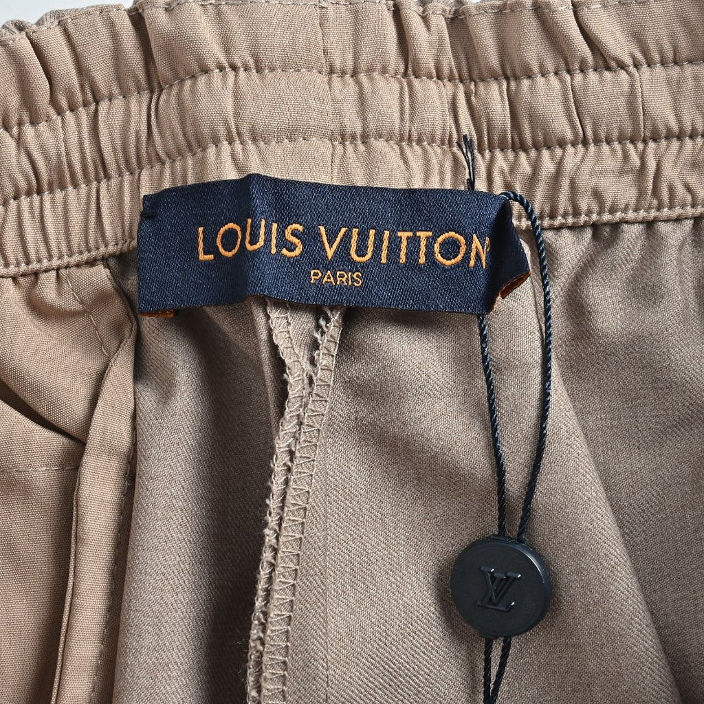 Louis Vuitton 2025 Spring/Summer Khaki Wool Casual Trousers