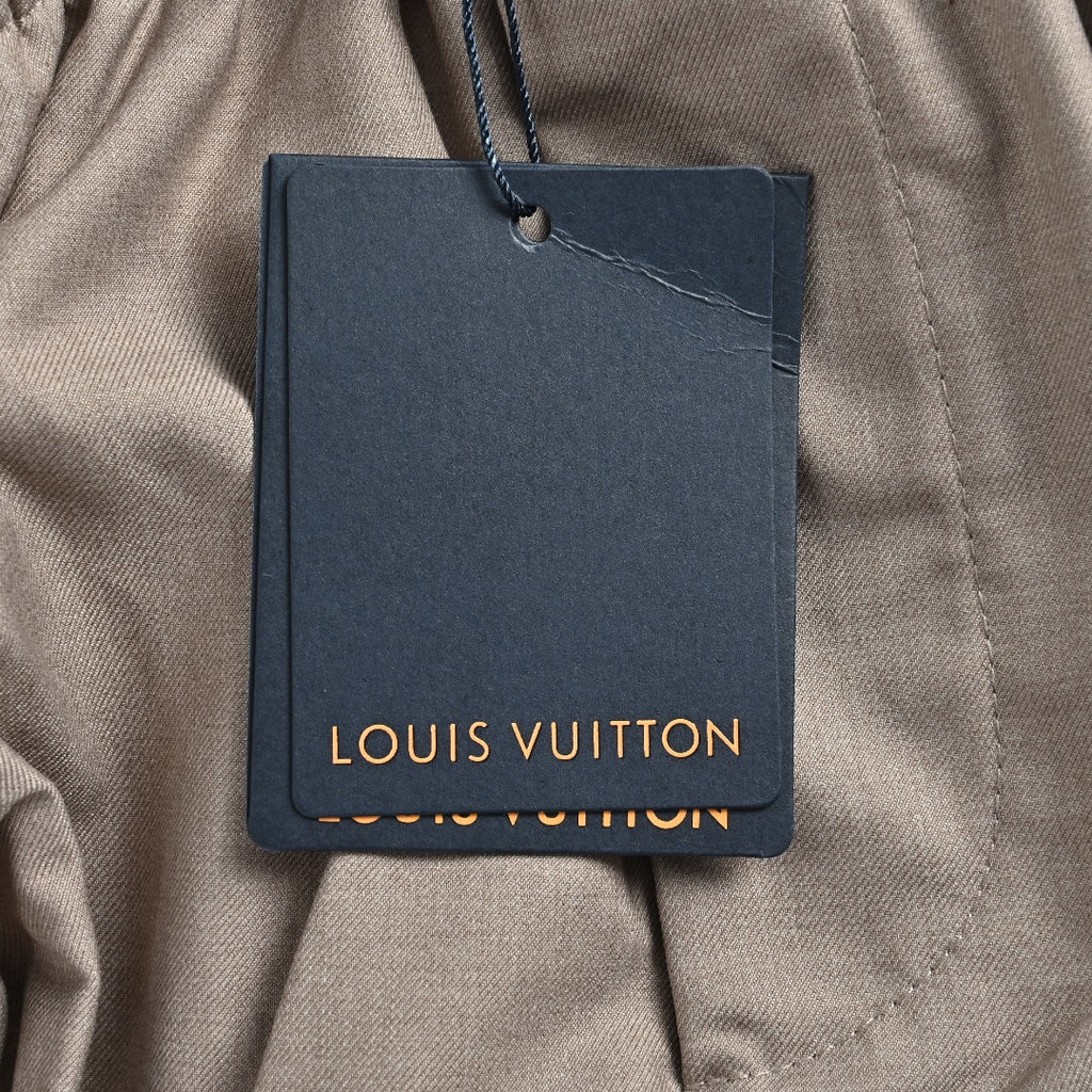 Louis Vuitton 2025 Spring/Summer Khaki Wool Casual Trousers