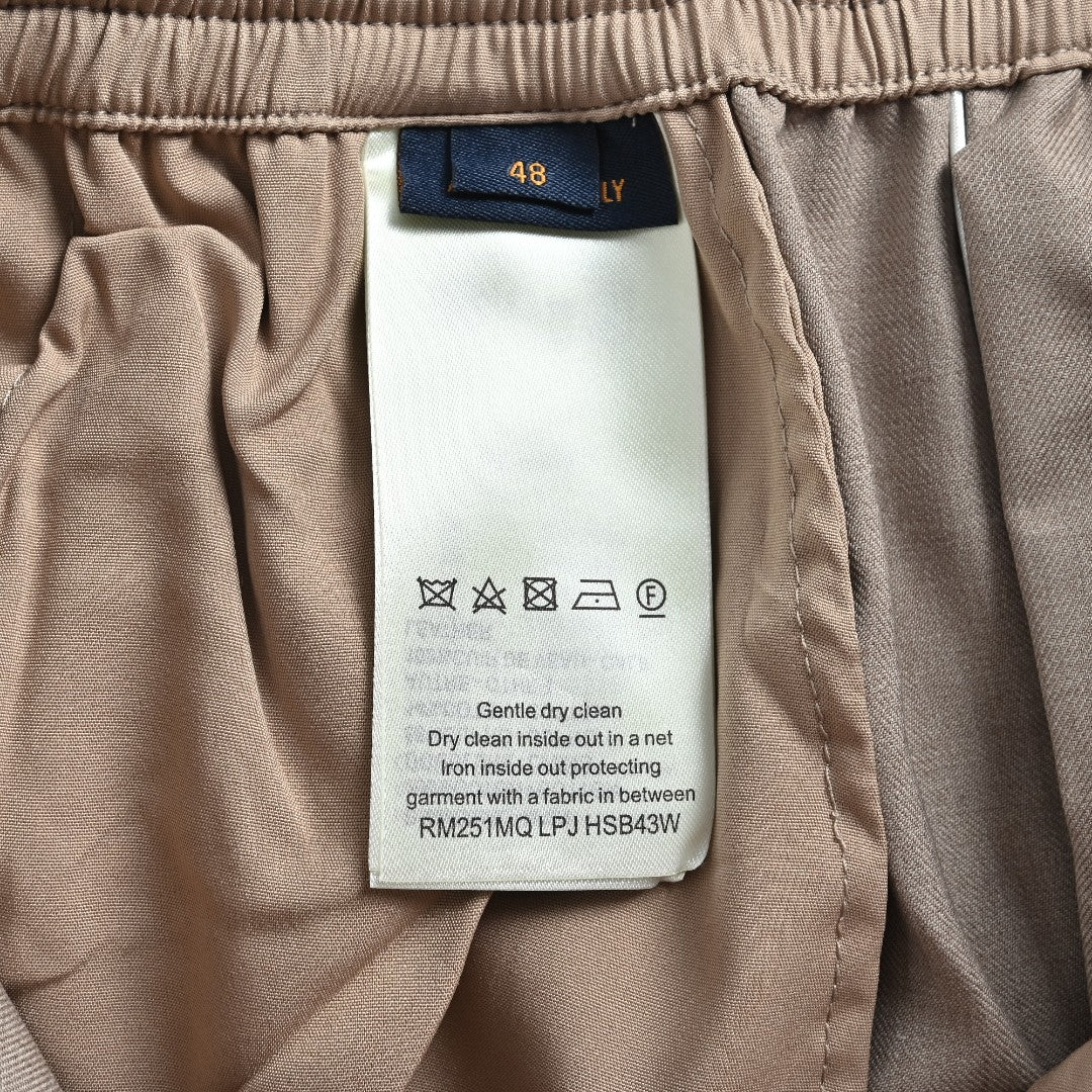 Louis Vuitton 2025 Spring/Summer Khaki Wool Casual Trousers