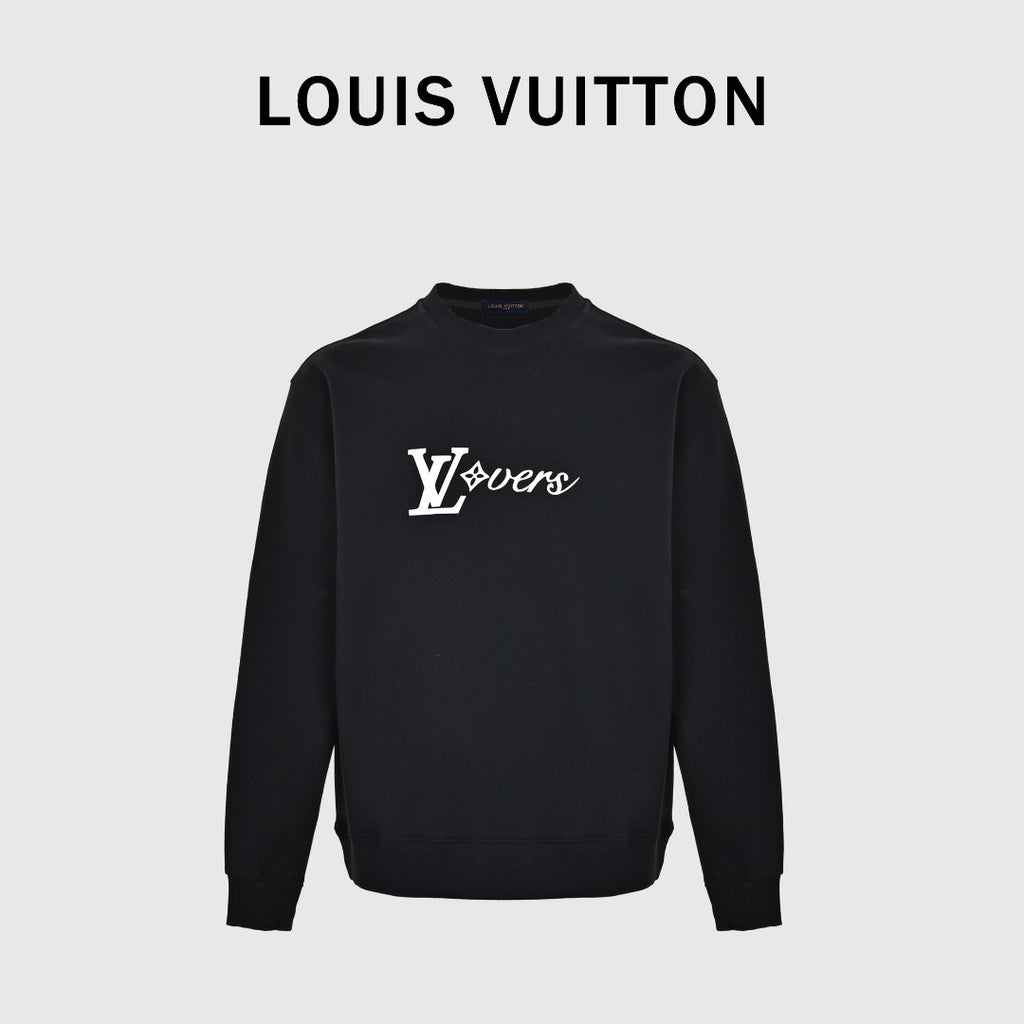 Louis Vuitton 2025 Fall/Winter Black LV Lovers Crewneck Sweatshirt