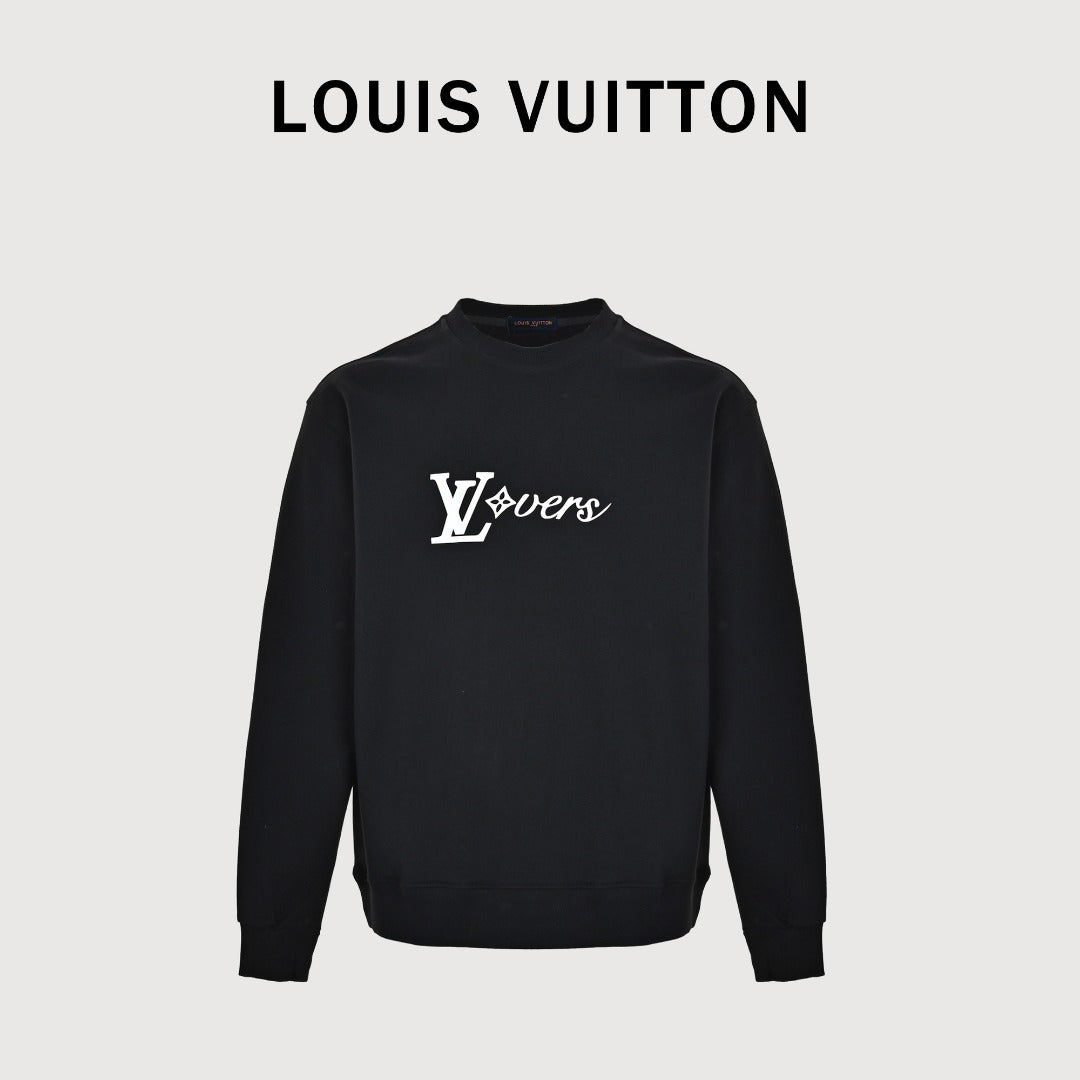 Louis Vuitton 2025 Fall/Winter Black LV Lovers Crewneck Sweatshirt