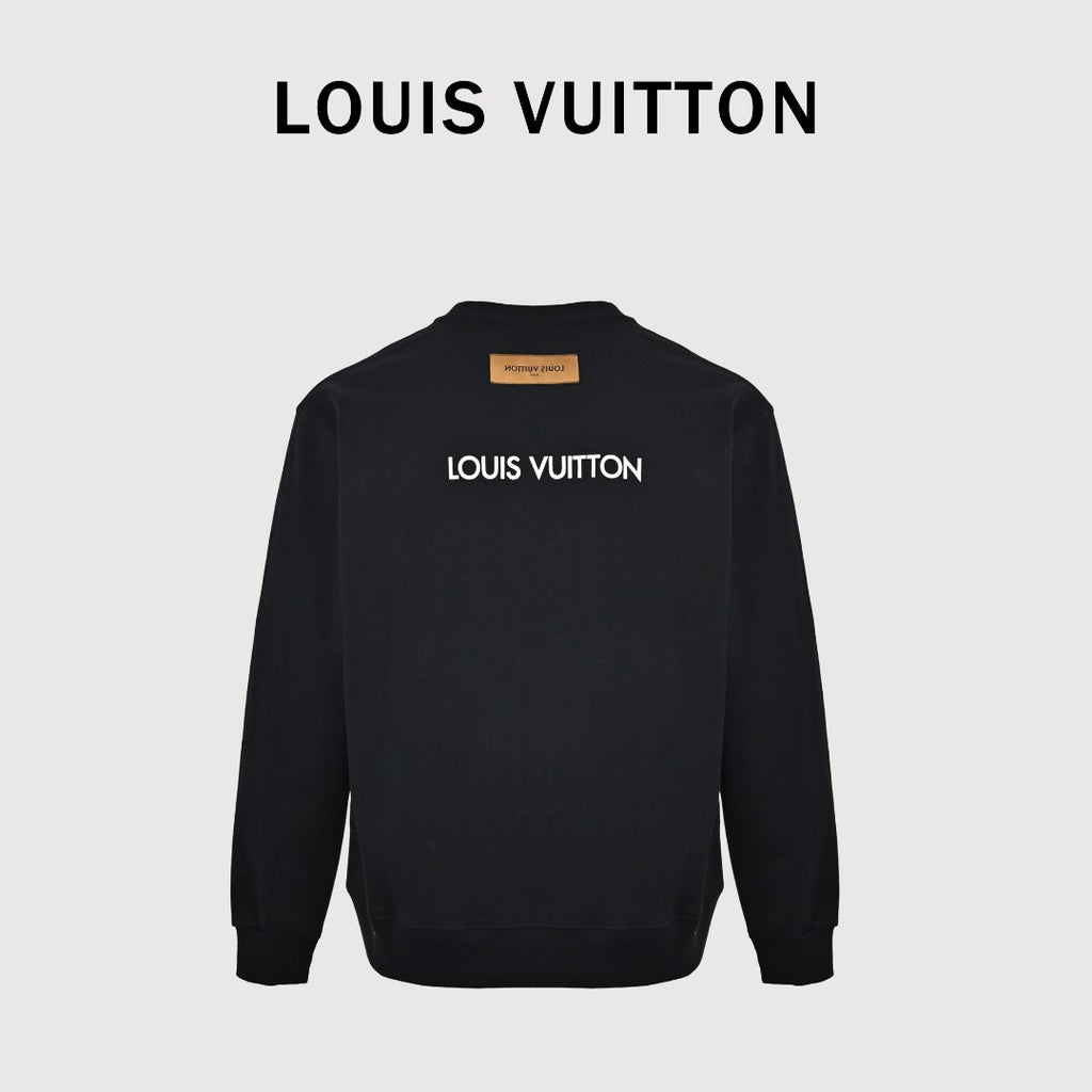 Louis Vuitton 2025 Fall/Winter Black LV Lovers Crewneck Sweatshirt
