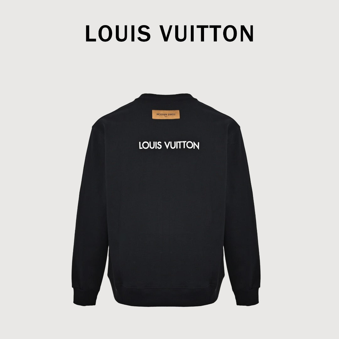 Louis Vuitton 2025 Fall/Winter Black LV Lovers Crewneck Sweatshirt