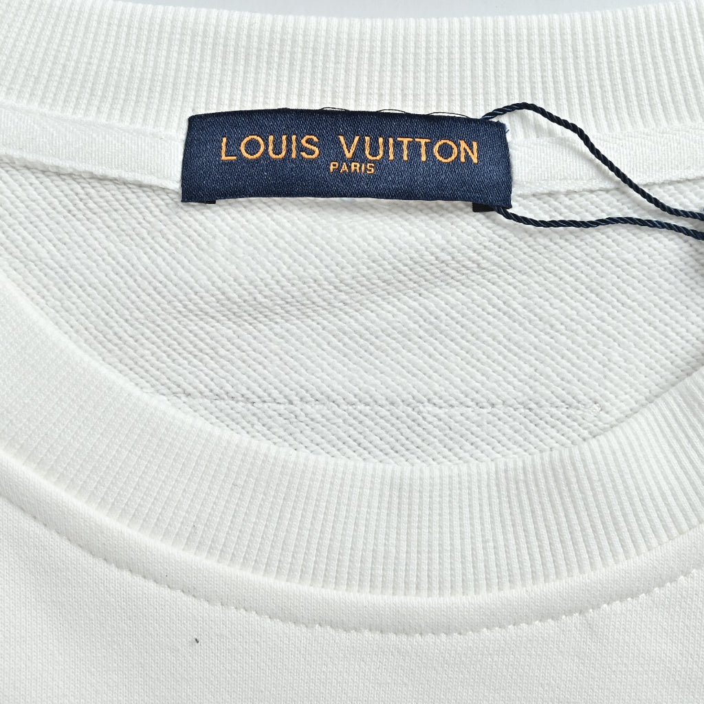 Louis Vuitton 2025 Fall/Winter White LV Lovers Crewneck Sweatshirt