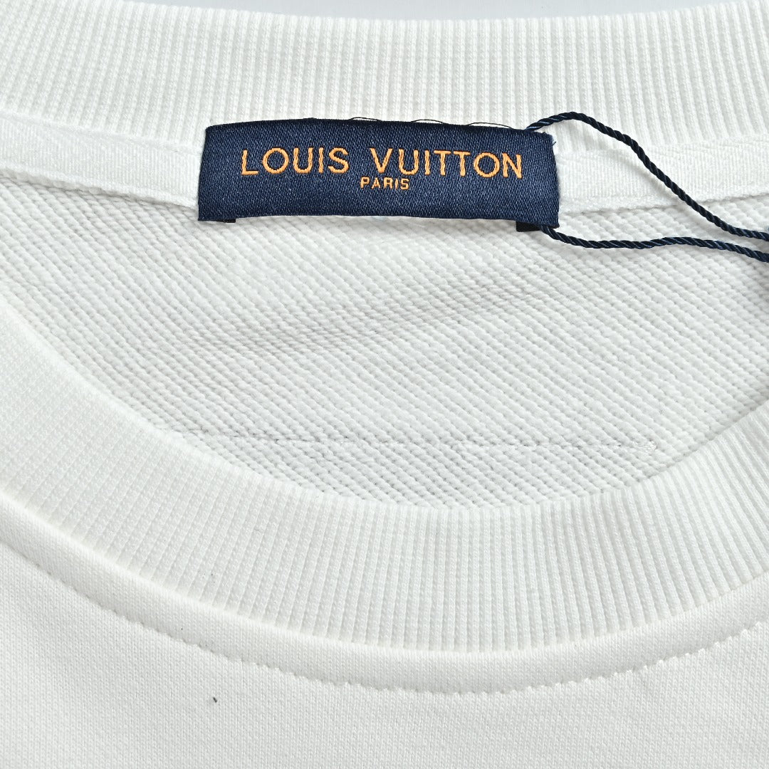 Louis Vuitton 2025 Fall/Winter White LV Lovers Crewneck Sweatshirt