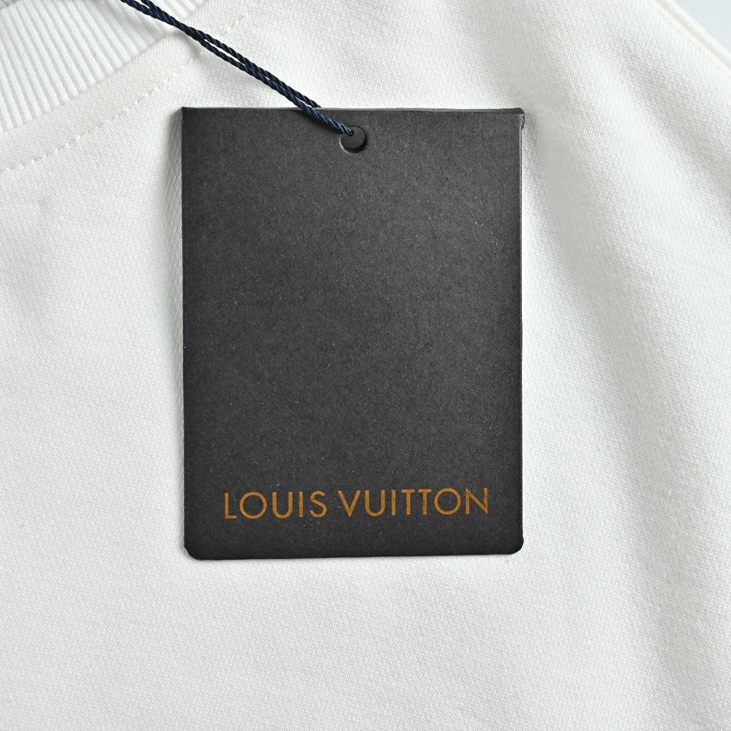 Louis Vuitton 2025 Fall/Winter White LV Lovers Crewneck Sweatshirt