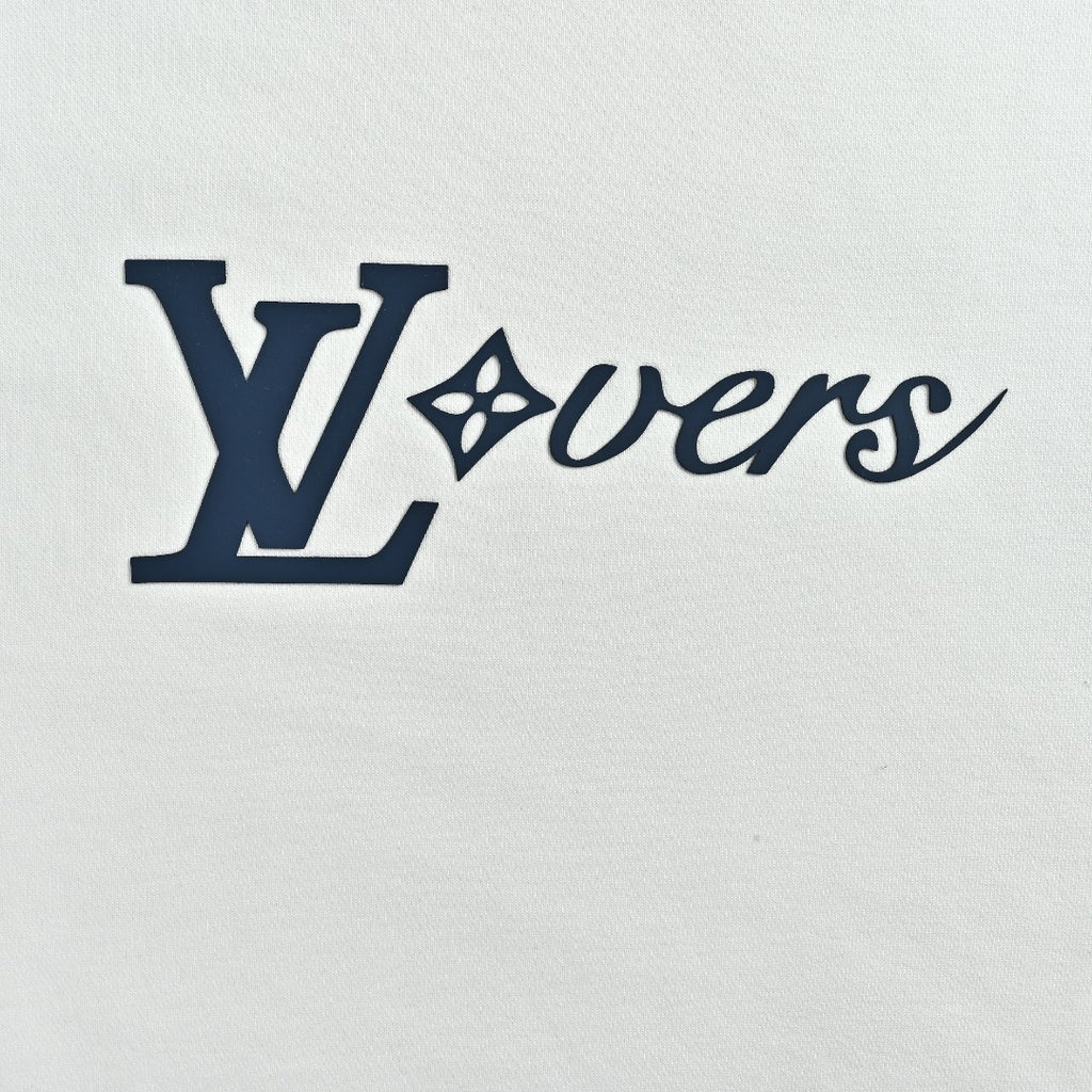 Louis Vuitton 2025 Fall/Winter White LV Lovers Crewneck Sweatshirt