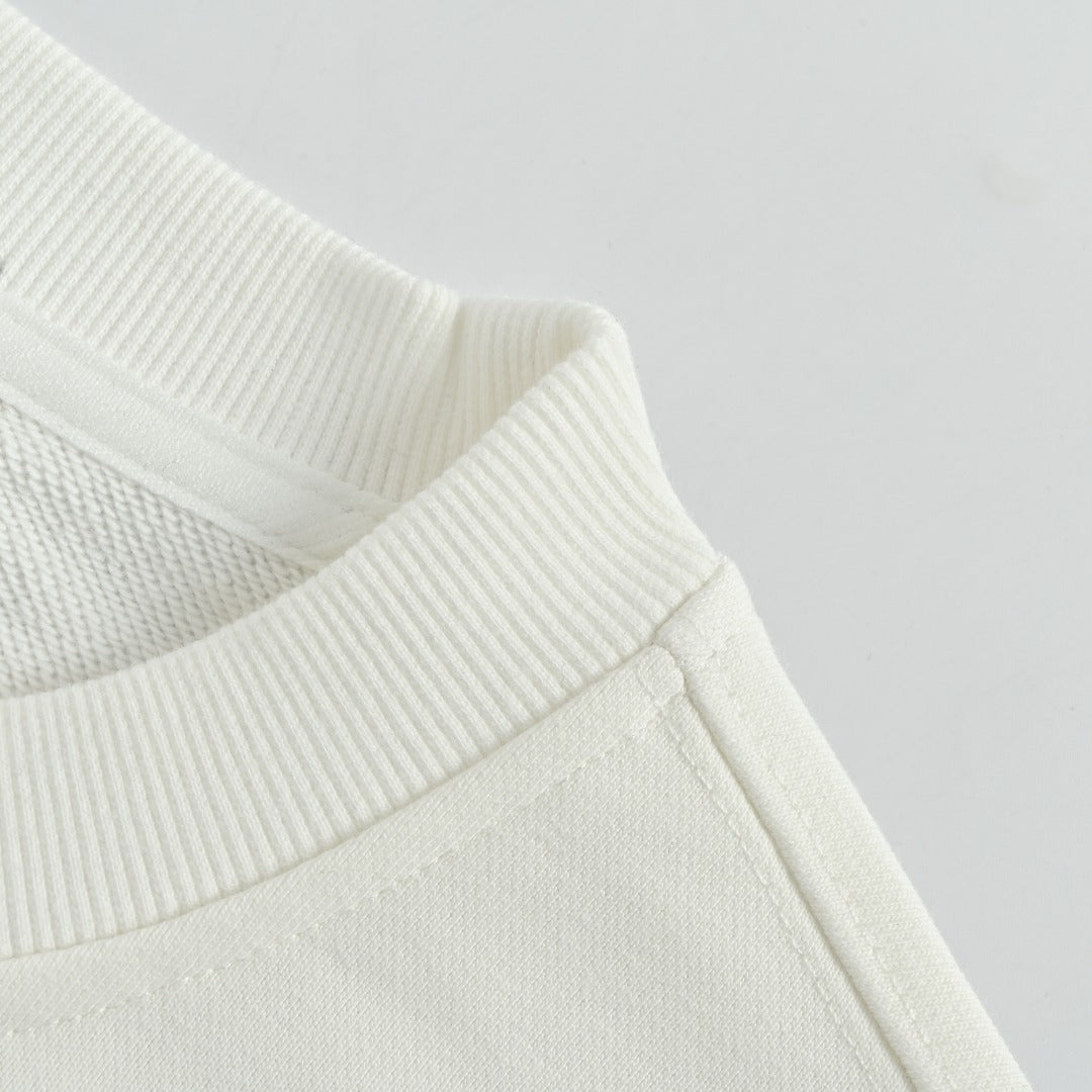 Louis Vuitton 2025 Fall/Winter White Crewneck Sweatshirt with Portrait Graphic
