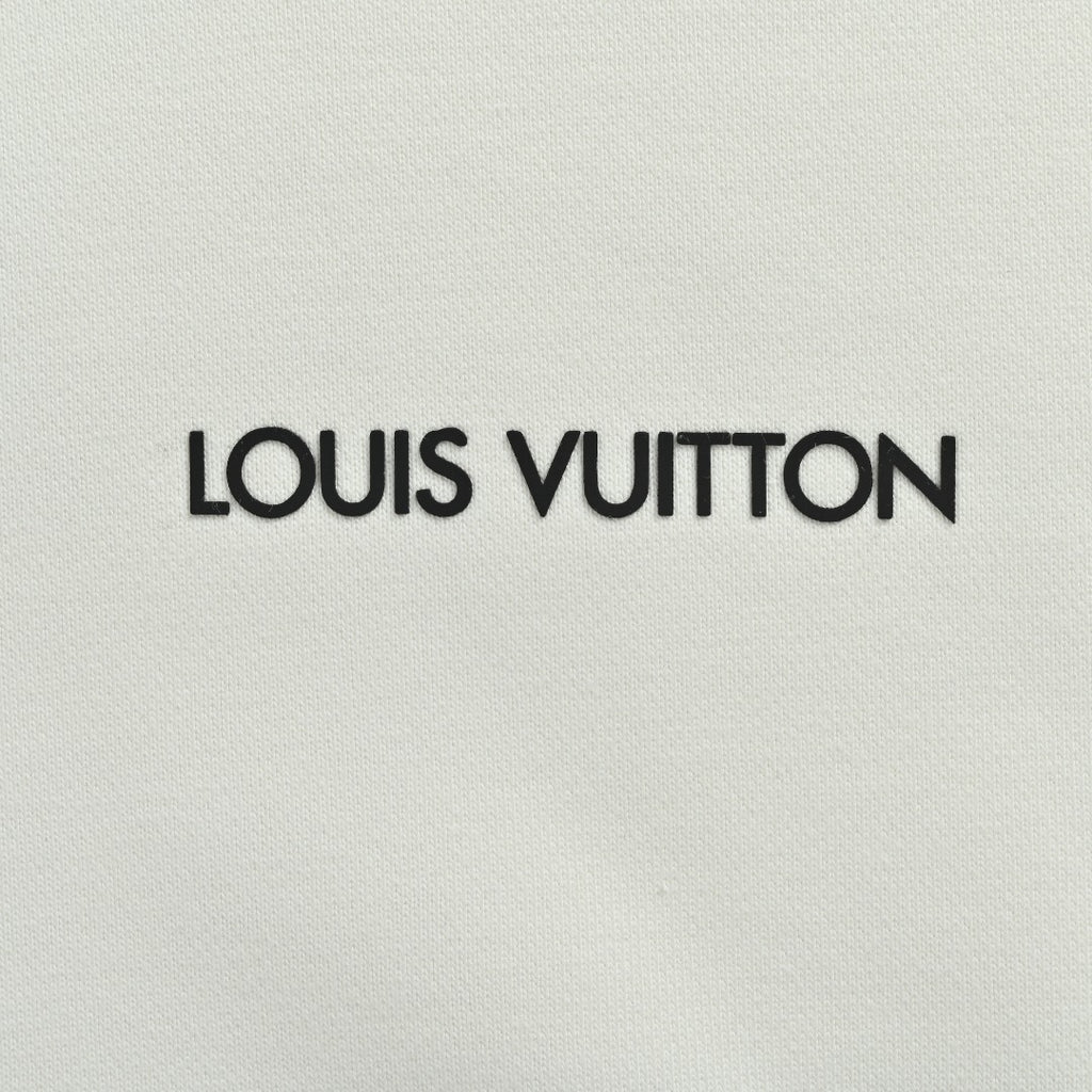 Louis Vuitton 2025 Fall/Winter White Crewneck Sweatshirt with Portrait Graphic