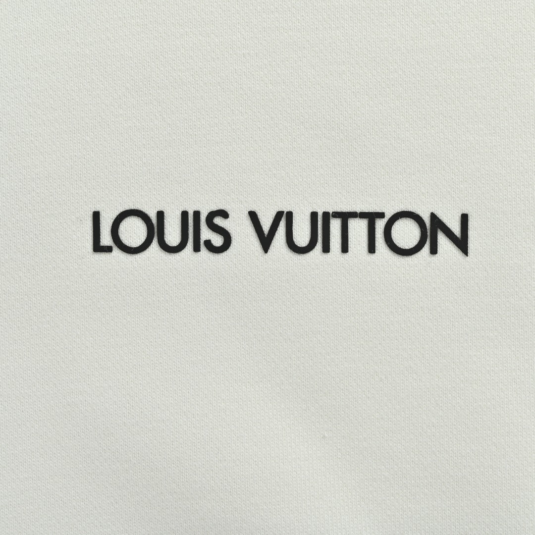 Louis Vuitton 2025 Fall/Winter White Crewneck Sweatshirt with Portrait Graphic