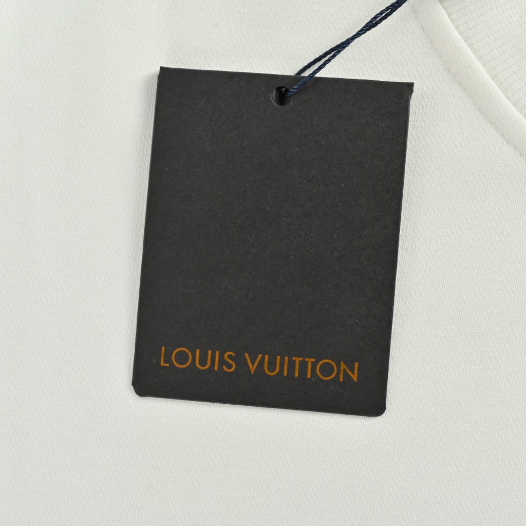Louis Vuitton 2025 Fall/Winter White Crewneck Sweatshirt with Portrait Graphic