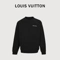 Louis Vuitton 2025 Fall/Winter Black Crewneck Sweatshirt with Portrait Graphic