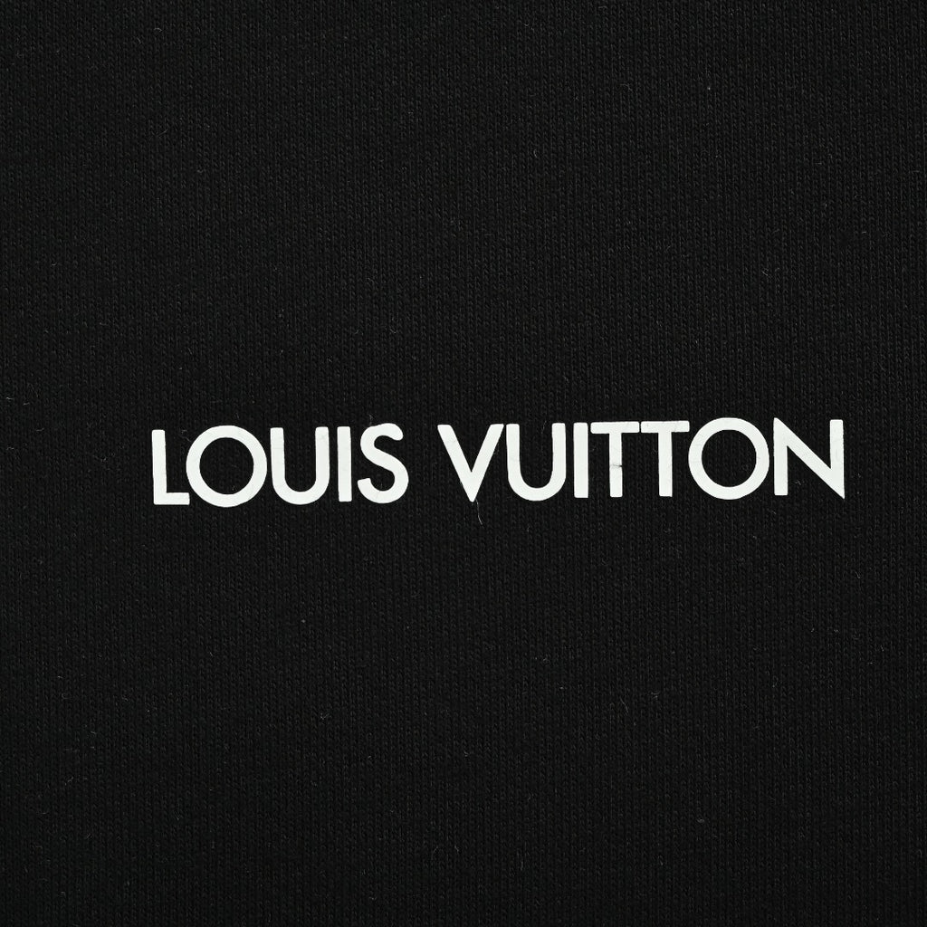 Louis Vuitton 2025 Fall/Winter Black Crewneck Sweatshirt with Portrait Graphic