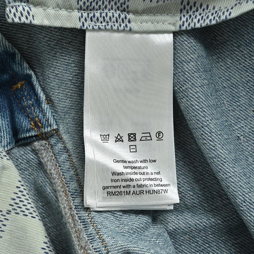 Louis Vuitton CVD Light-Wash Denim Skate Jeans with Hardware and Leather Details