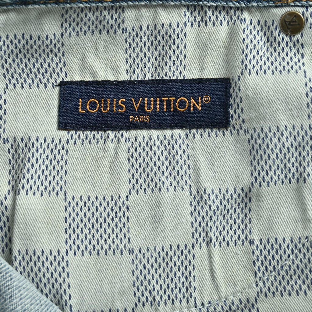 Louis Vuitton CVD Light-Wash Denim Skate Jeans with Hardware and Leather Details