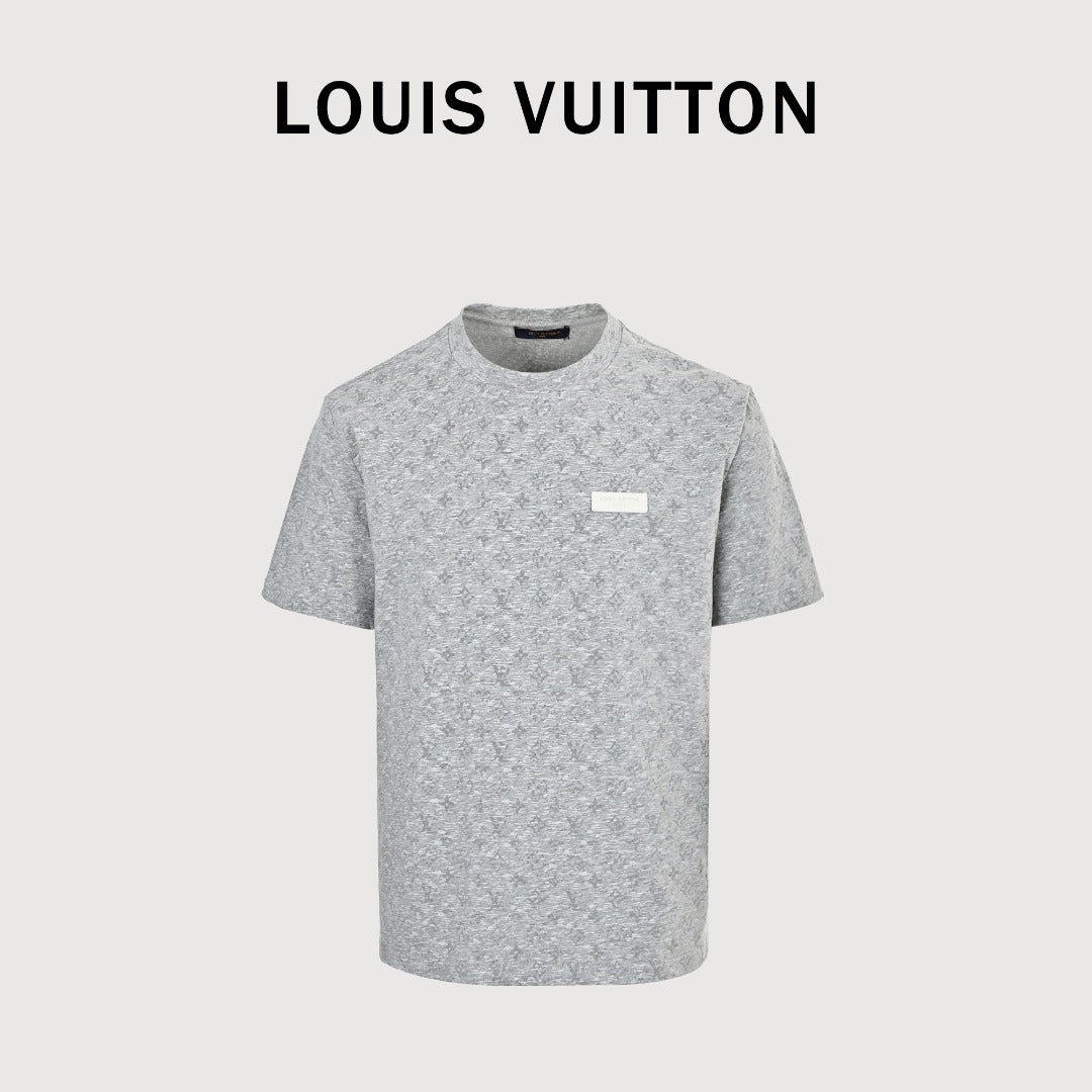 Louis Vuitton Gray Monogram All-Over Print Short-Sleeve T-Shirt