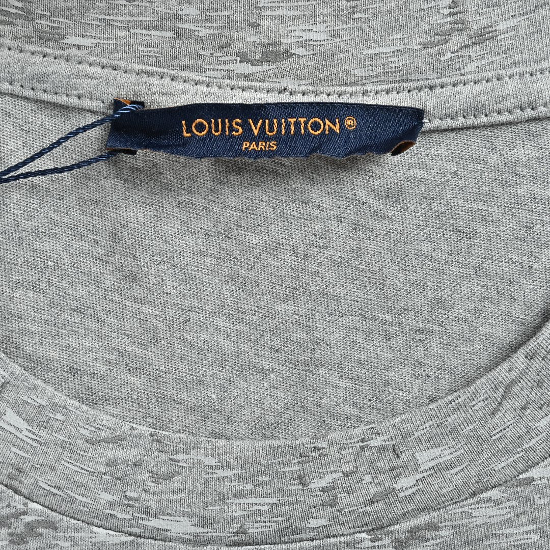 Louis Vuitton Gray Monogram All-Over Print Short-Sleeve T-Shirt