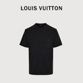 Louis Vuitton Black 3D Embossed Panel Short-Sleeve T-Shirt