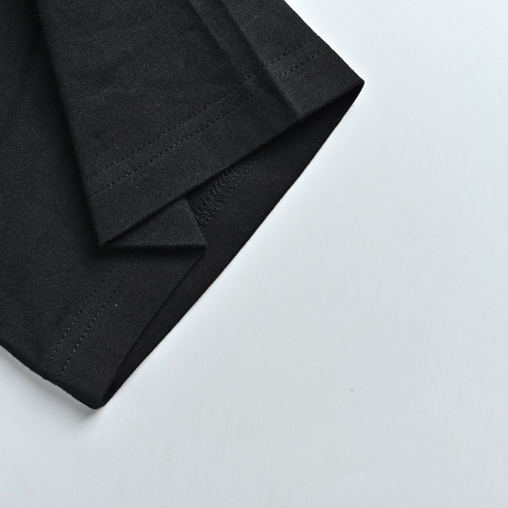 Louis Vuitton Black 3D Embossed Panel Short-Sleeve T-Shirt