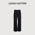 Louis Vuitton 26SS Embroidered Distressed-Logo Jeans