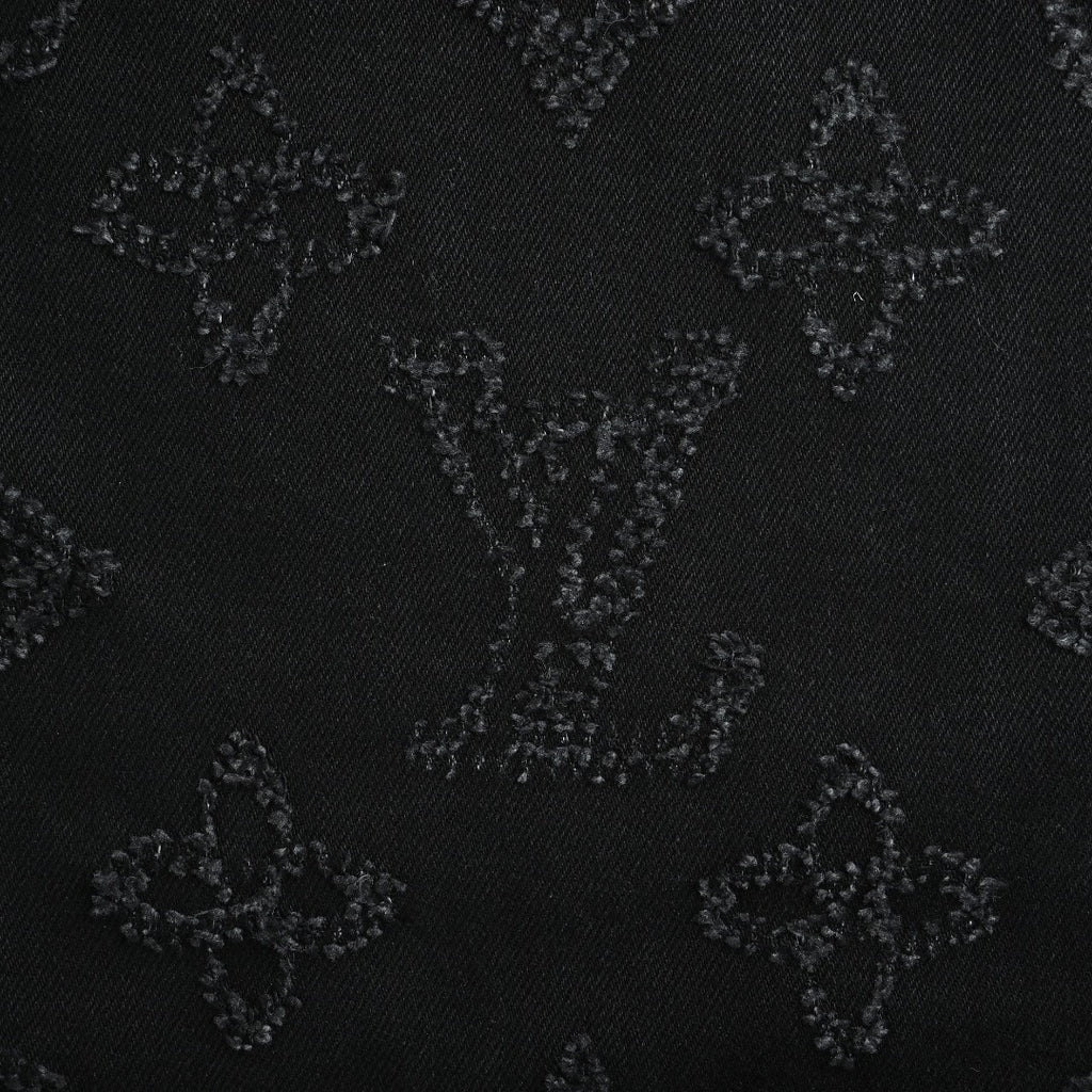 Louis Vuitton 26SS Embroidered Distressed-Logo Jeans