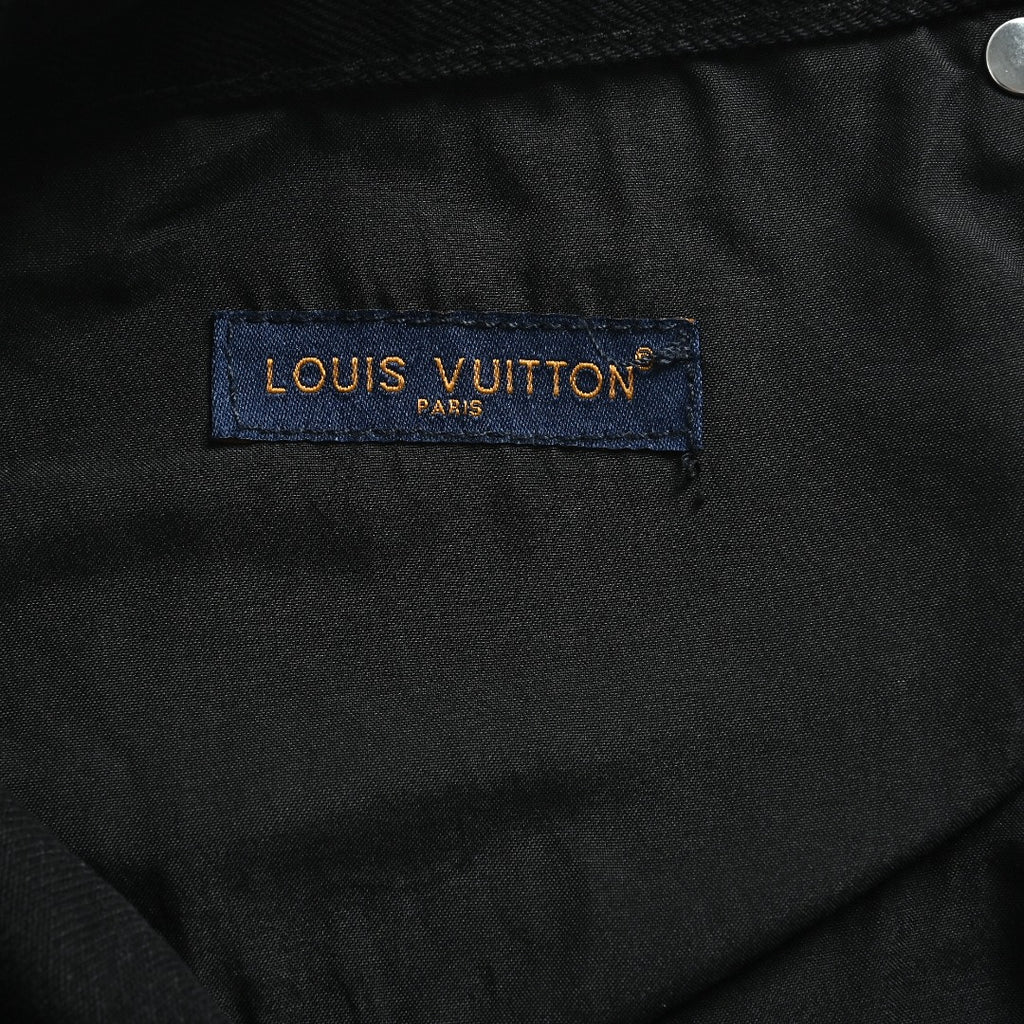 Louis Vuitton 26SS Embroidered Distressed-Logo Jeans