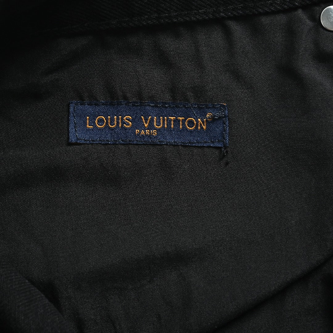 Louis Vuitton 26SS Embroidered Distressed-Logo Jeans
