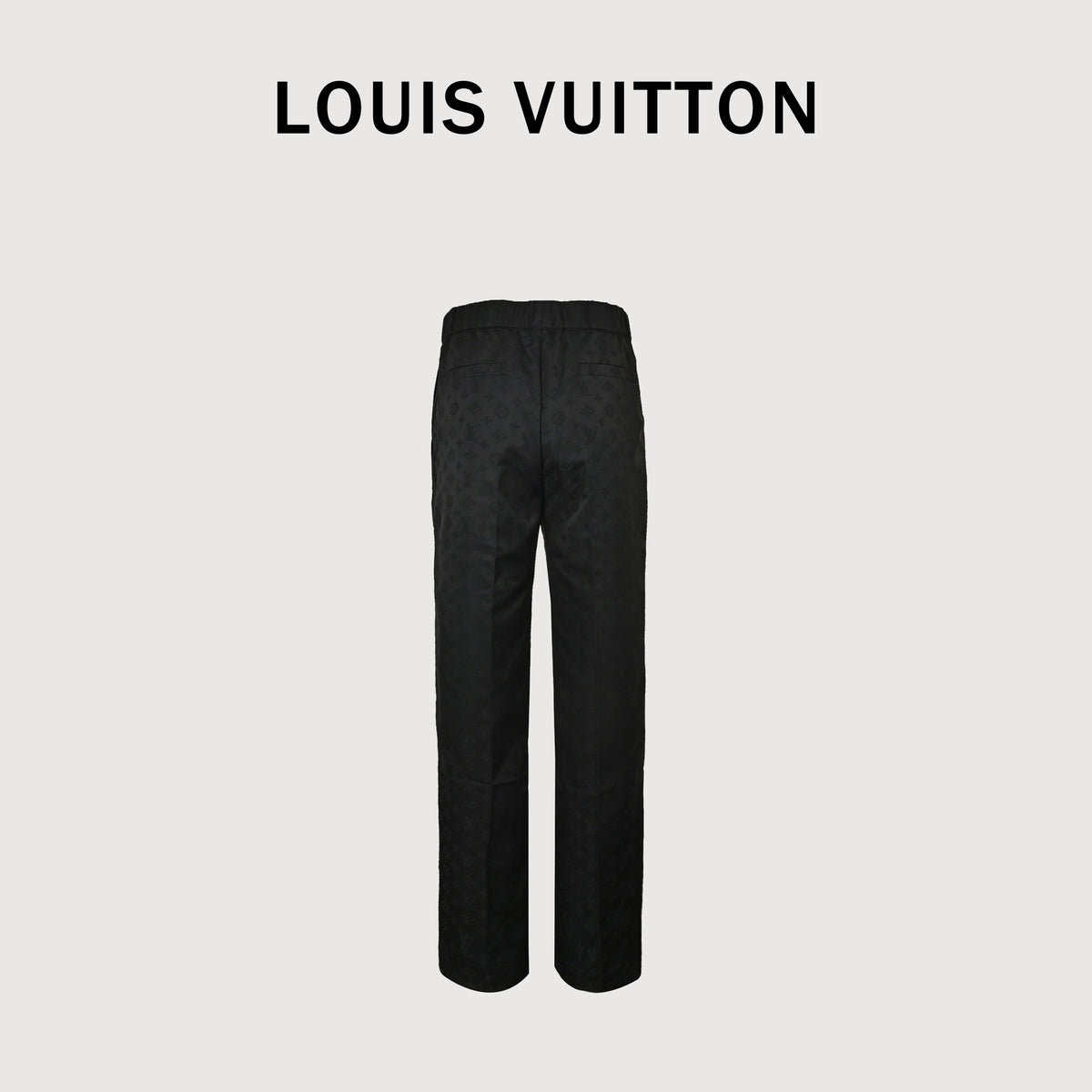 Louis Vuitton Black All-Over Jacquard Suit Trousers