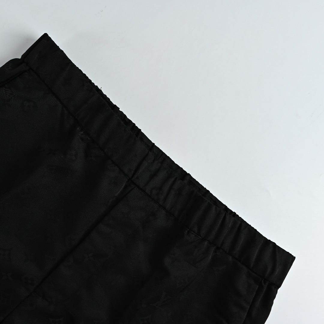 Louis Vuitton Black All-Over Jacquard Suit Trousers