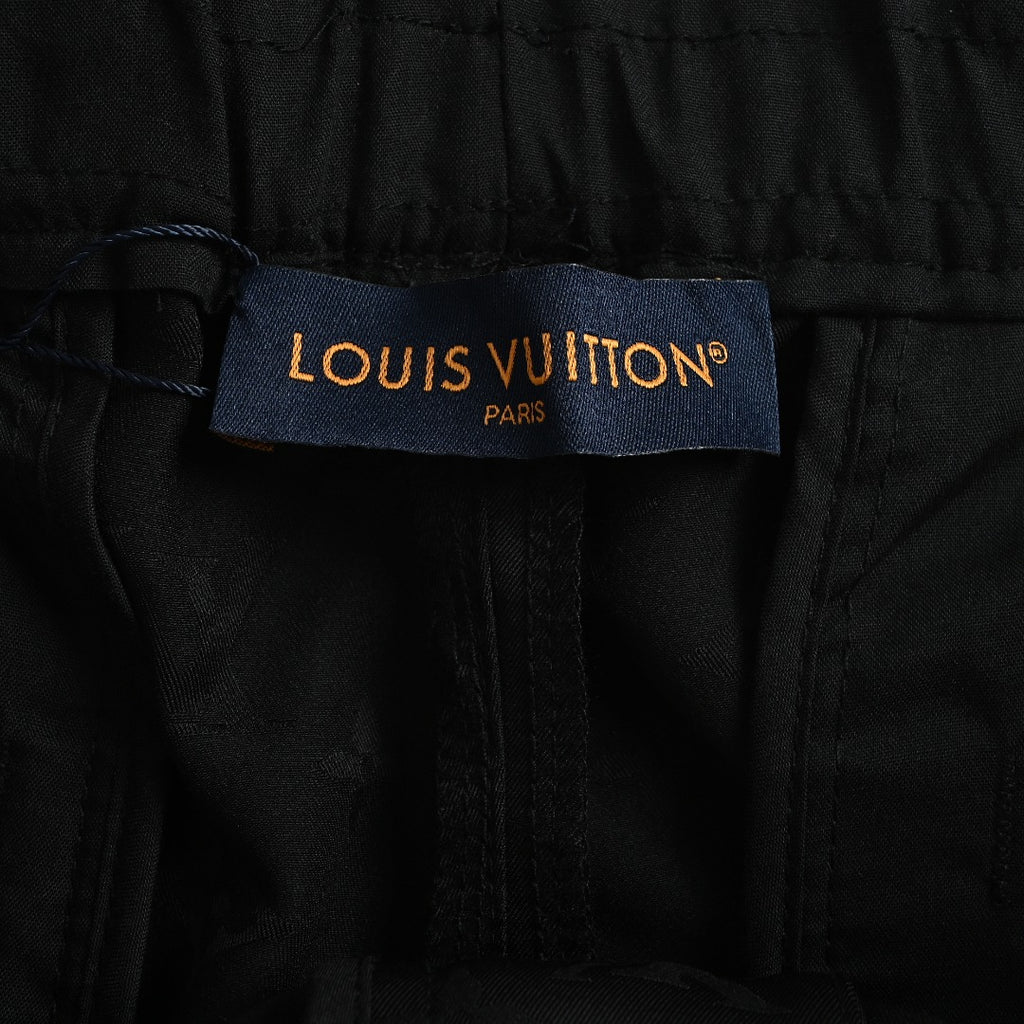 Louis Vuitton Black All-Over Jacquard Suit Trousers