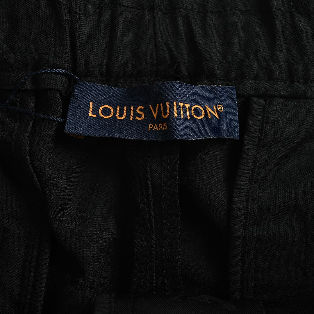 Louis Vuitton Black All-Over Jacquard Suit Trousers