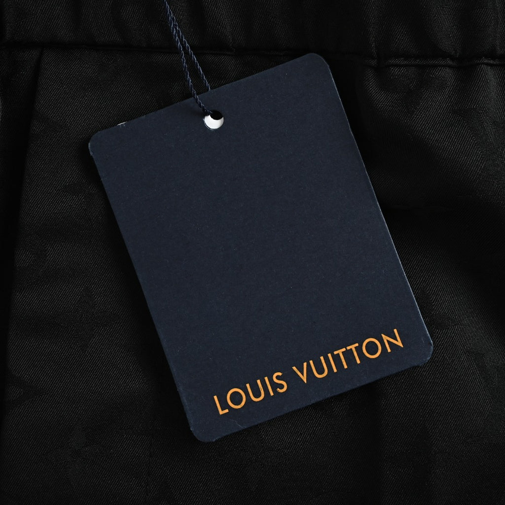 Louis Vuitton Black All-Over Jacquard Suit Trousers