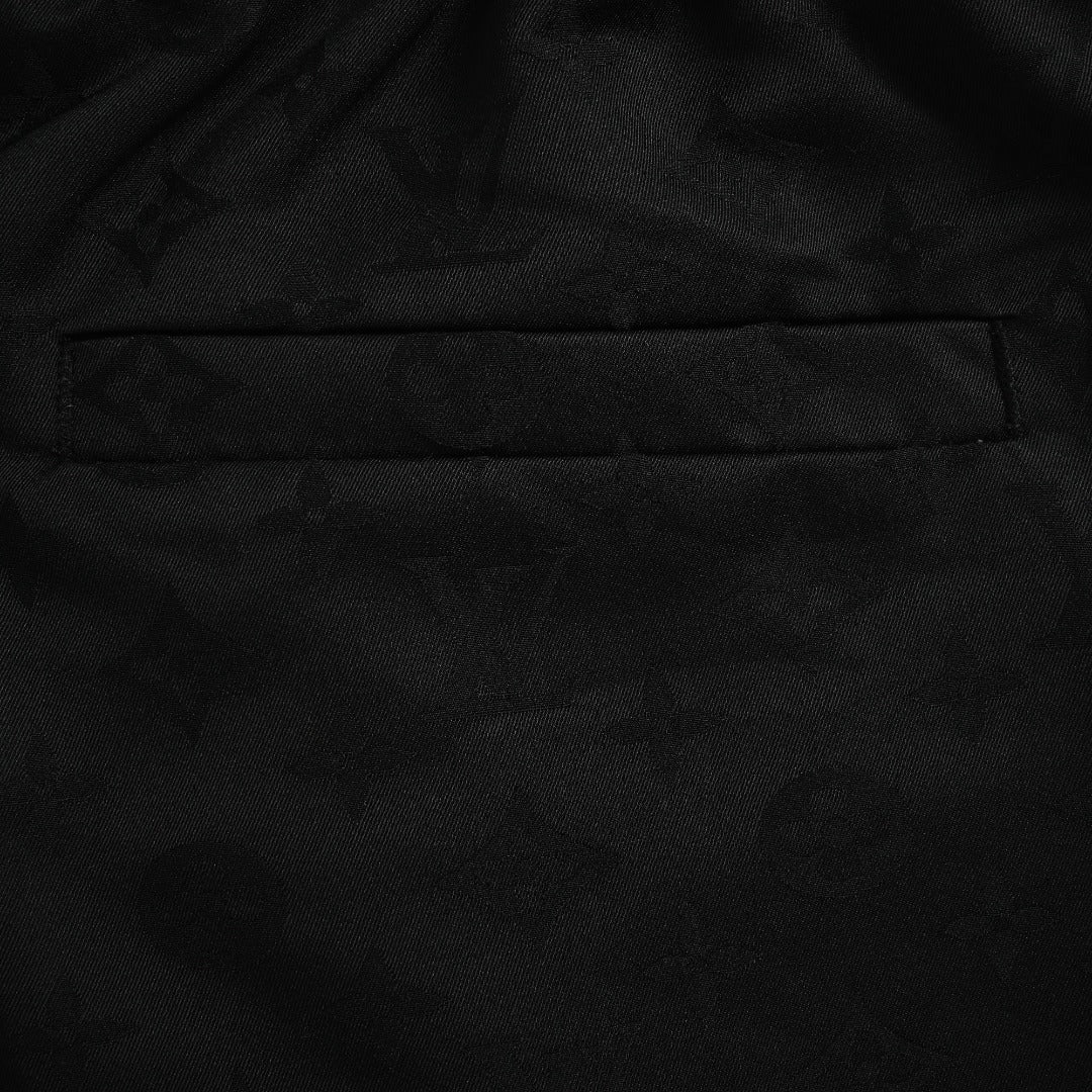 Louis Vuitton Black All-Over Jacquard Suit Trousers