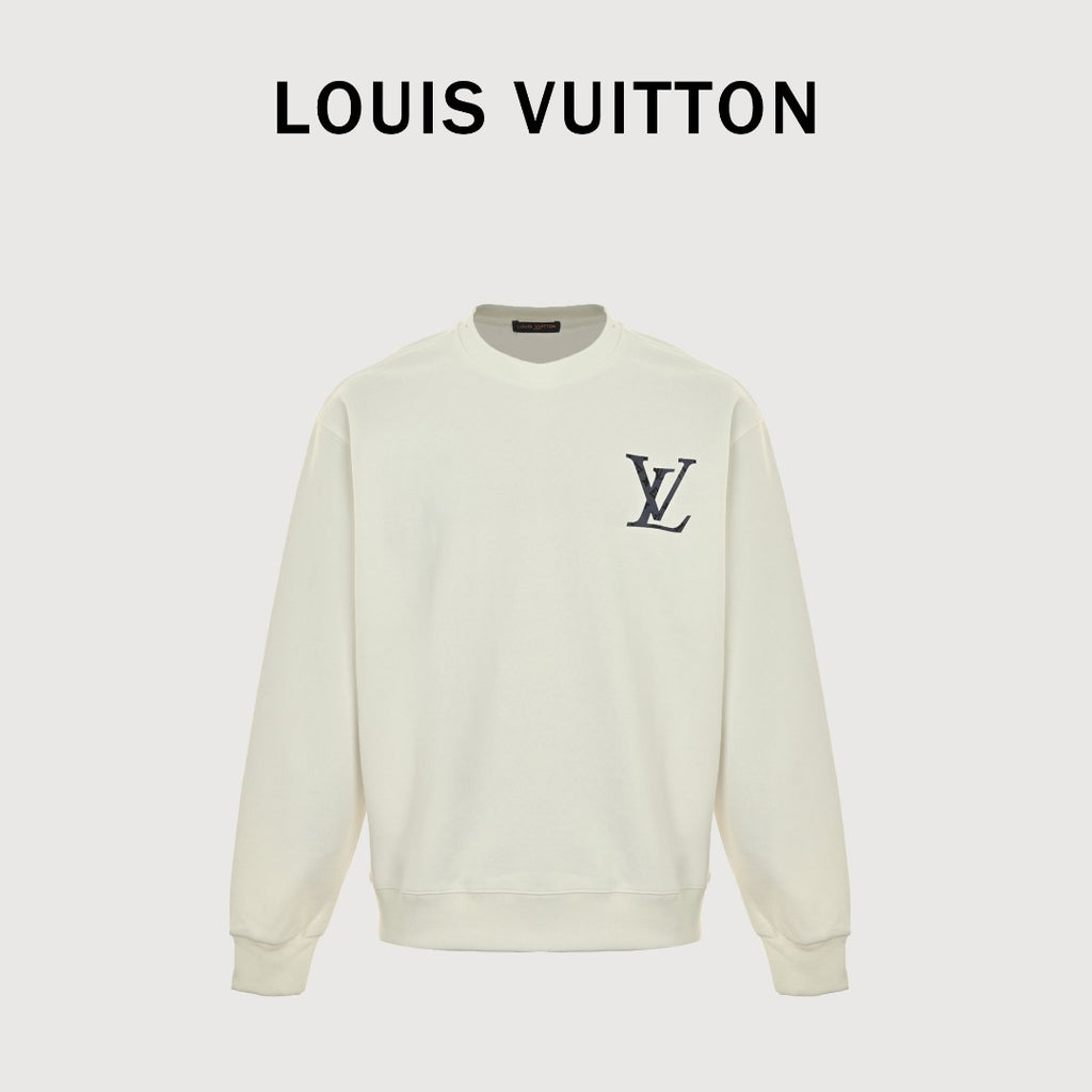 Louis Vuitton 25FW White Monogram Flower Crewneck Sweatshirt