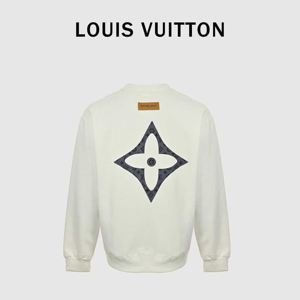 Louis Vuitton 25FW White Monogram Flower Crewneck Sweatshirt