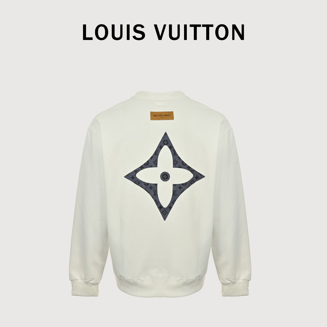 Louis Vuitton 25FW White Monogram Flower Crewneck Sweatshirt