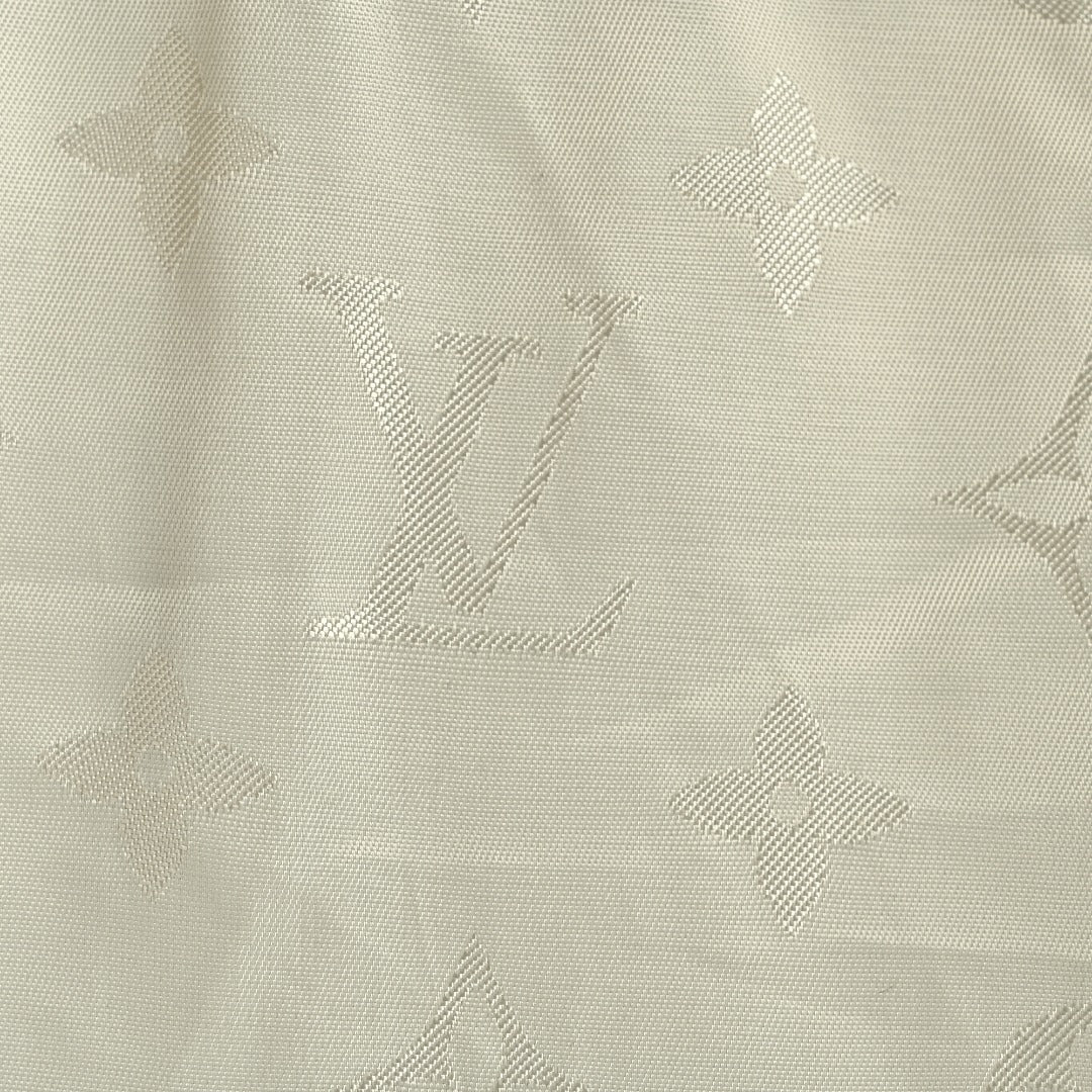Louis Vuitton Leather-Logo Satin Track Jacket