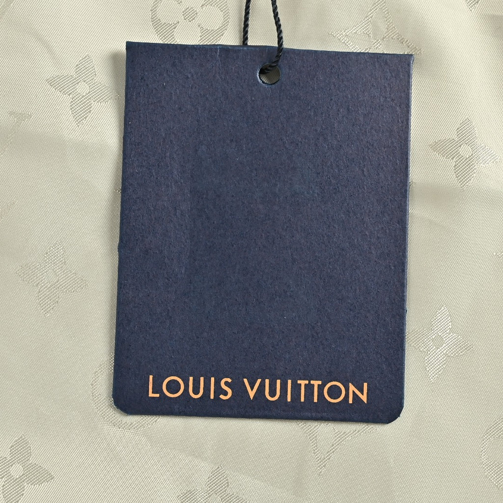 Louis Vuitton Leather-Logo Satin Track Jacket