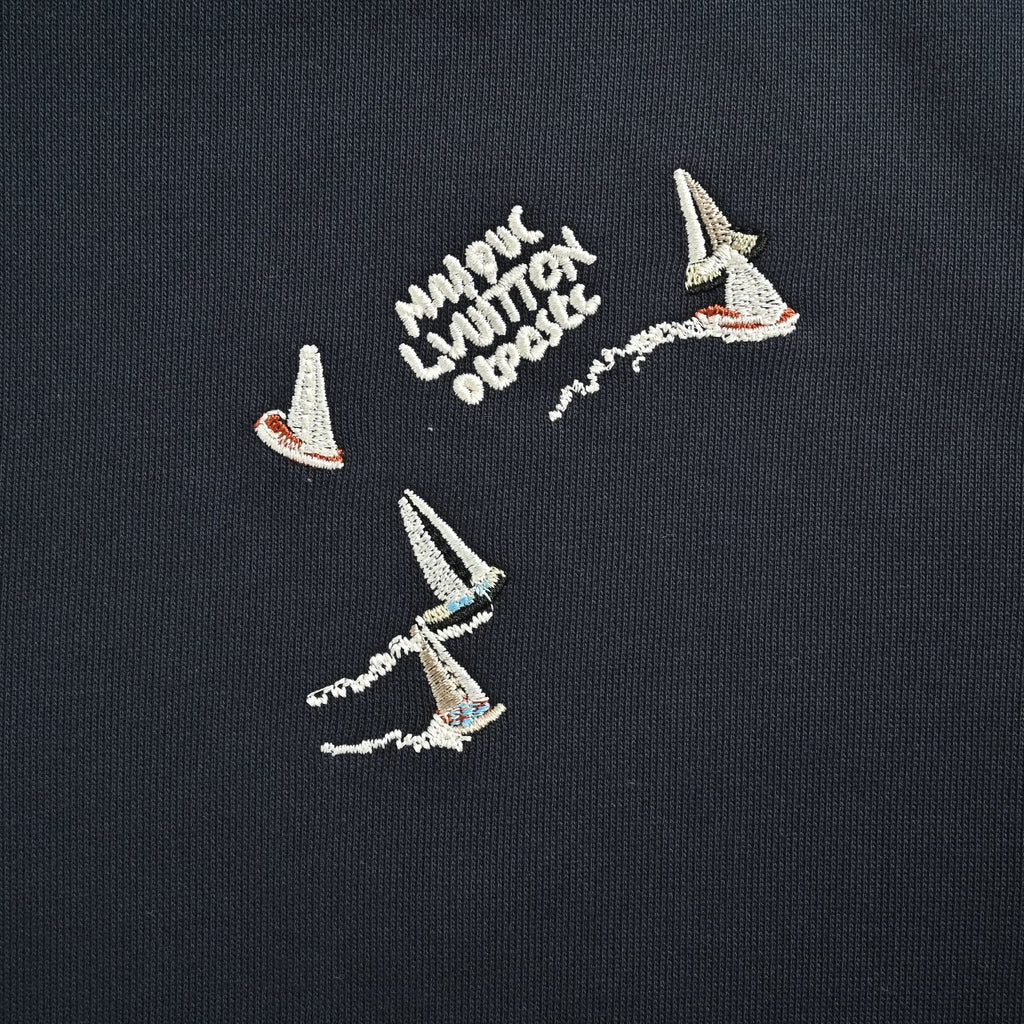 Louis Vuitton Black Sailboat Embroidered Hoodie
