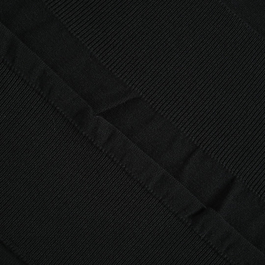 Louis Vuitton Black Cotton Crewneck Sweater with Logo Cuffs