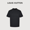 Louis Vuitton Black Rhinestone Lettering Short-Sleeve T-Shirt